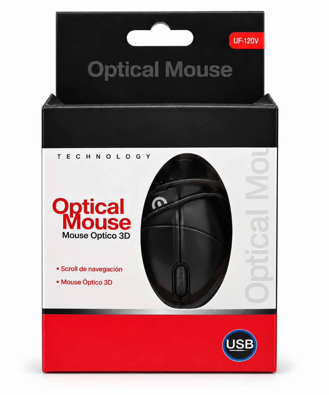 Mouse Óptico USB 3D UT-120N
